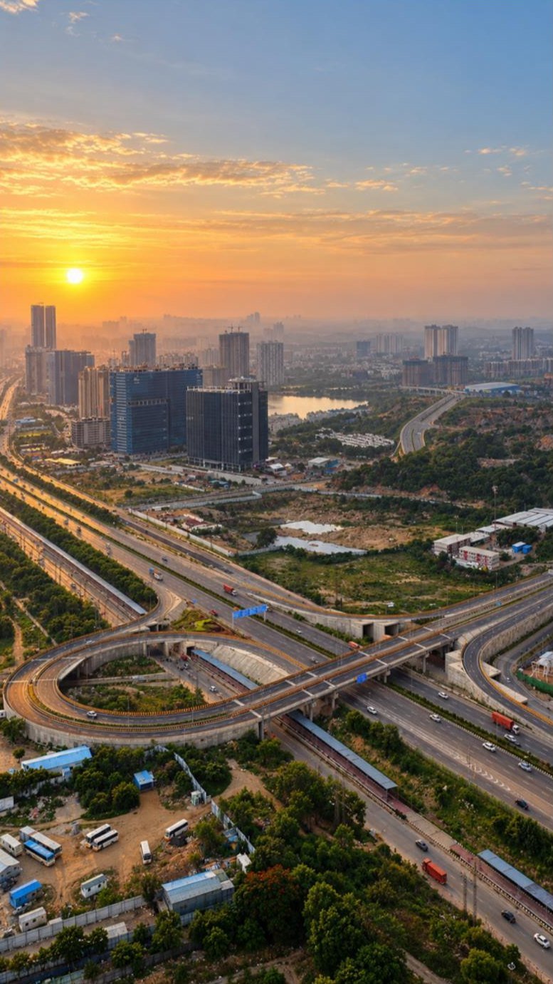 West Hyderabad skyline near Kokapet